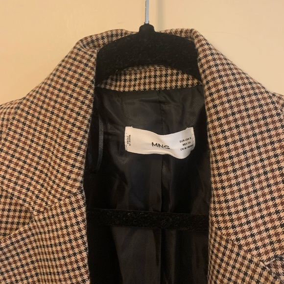 Mango brown gingham blazer - Picture 2 of 8